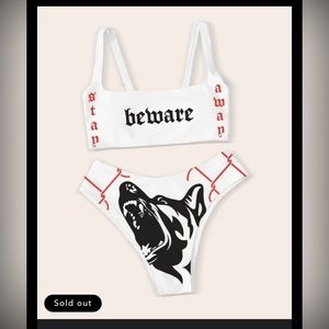 Lil Goth “Beware” Two Piece Bathing Suit